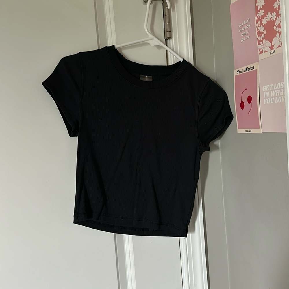 calia size small black crop top